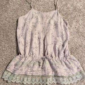 Spaghetti strapped tank top